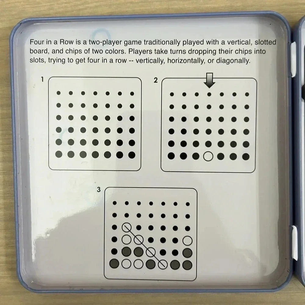 Magnetic checkers and magnetic four in a row travel games car games